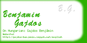 benjamin gajdos business card